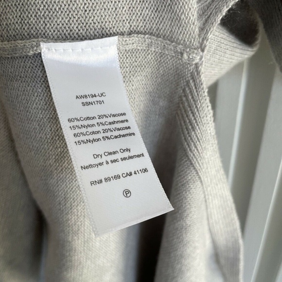 ATM Anthony Thomas Melillo Pullover Top Sweatshirt Poncho Gray Cashmere Sz M/L❤️ - Picture 5 of 6